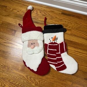 Vintage Santa & Snowman Dan Dee Stockings